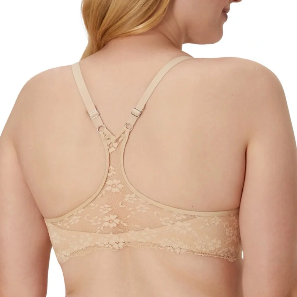 Maidenform Women's One Fab Fit Full Coverage Lace T-Back Bra 42C in Latte - Picture 3 of 3